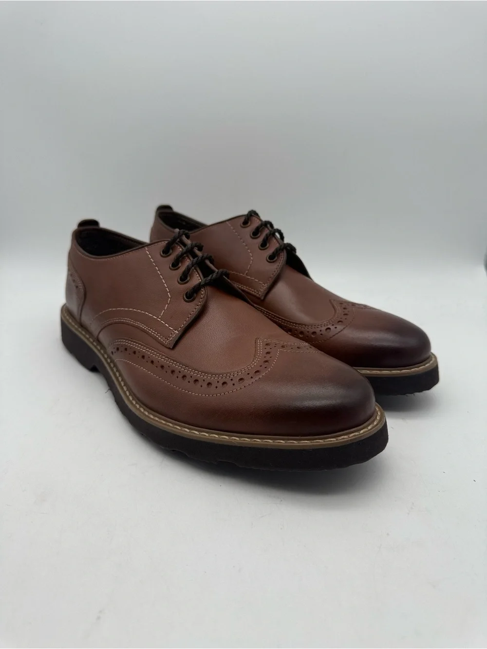 BRAND NEW Florsheim Casey F-lites Brown Wingtip Oxfords Mens Size 9 D US